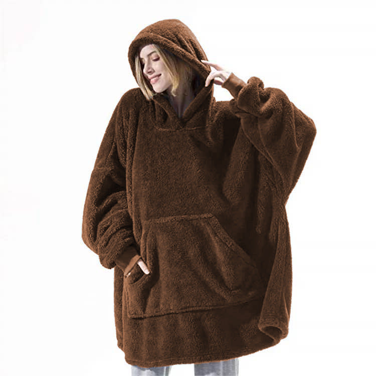 MAPLE hooded wearable blanket in Coffee