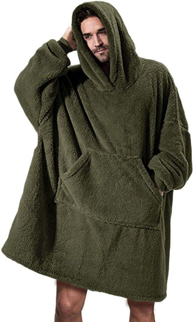 MAPLE hooded wearable blanket in Army Green