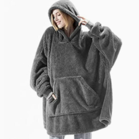 MAPLE hooded wearable blanket in Dark Grey
